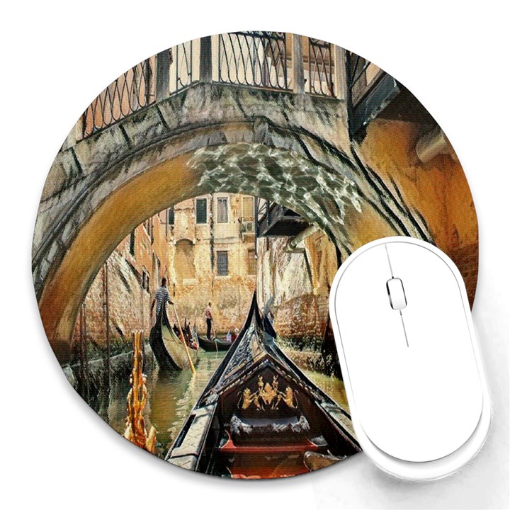 Art Venice Channel Round Mousepads