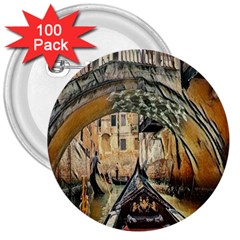 Art Venice Channel 3  Buttons (100 Pack)  by ConteMonfrey