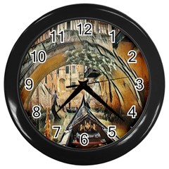 Art Venice Channel Wall Clock (black) by ConteMonfrey