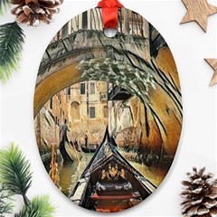 Art Venice Channel Oval Ornament (two Sides) by ConteMonfrey