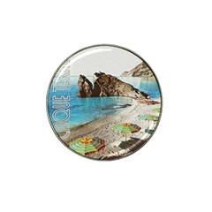 Beach Day At Cinque Terre, Colorful Italy Vintage Hat Clip Ball Marker by ConteMonfrey