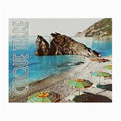 Beach Day At Cinque Terre, Colorful Italy Vintage Small Glasses Cloth by ConteMonfrey