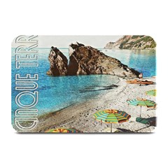 Beach Day At Cinque Terre, Colorful Italy Vintage Plate Mats by ConteMonfrey