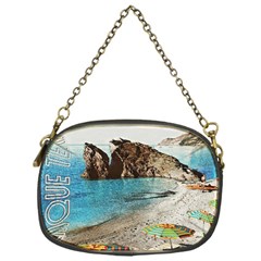 Beach Day At Cinque Terre, Colorful Italy Vintage Chain Purse (one Side) by ConteMonfrey