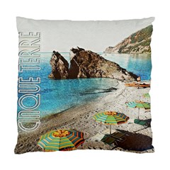 Beach Day At Cinque Terre, Colorful Italy Vintage Standard Cushion Case (one Side) by ConteMonfrey