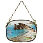 Beach Day At Cinque Terre, Colorful Italy Vintage Chain Purse (Two Sides) Front