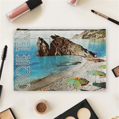 Beach Day At Cinque Terre, Colorful Italy Vintage Cosmetic Bag (large) by ConteMonfrey