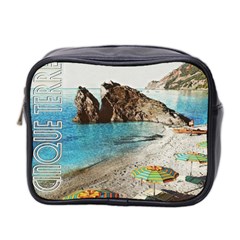 Beach Day At Cinque Terre, Colorful Italy Vintage Mini Toiletries Bag (two Sides) by ConteMonfrey