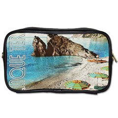 Beach Day At Cinque Terre, Colorful Italy Vintage Toiletries Bag (one Side) by ConteMonfrey