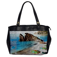 Beach Day At Cinque Terre, Colorful Italy Vintage Oversize Office Handbag by ConteMonfrey