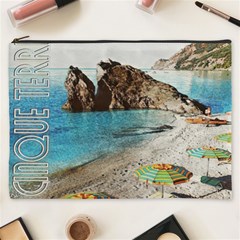 Beach Day At Cinque Terre, Colorful Italy Vintage Cosmetic Bag (xxxl) by ConteMonfrey