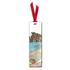 Beach Day At Cinque Terre, Colorful Italy Vintage Small Book Marks by ConteMonfrey