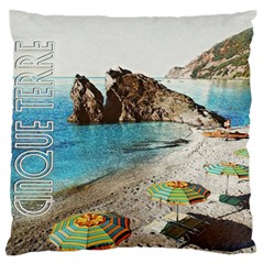 Beach Day At Cinque Terre, Colorful Italy Vintage Standard Flano Cushion Case (one Side) by ConteMonfrey