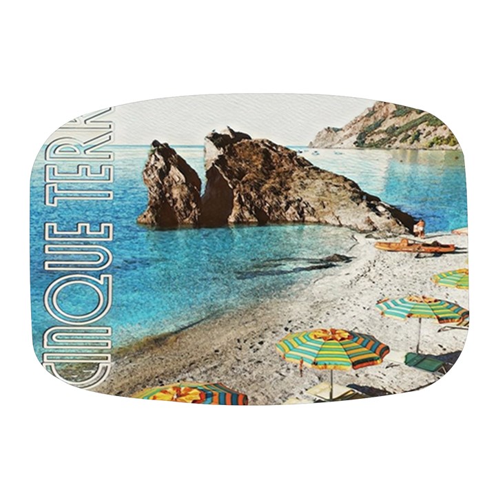 Beach Day At Cinque Terre, Colorful Italy Vintage Mini Square Pill Box