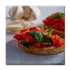 Beautiful Bruschetta - Italian Food Tile Coaster by ConteMonfrey