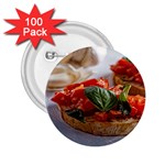 Beautiful Bruschetta - Italian Food 2.25  Buttons (100 pack)  Front