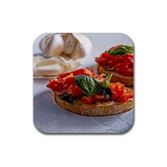 Beautiful Bruschetta - Italian Food Rubber Coaster (square) by ConteMonfrey