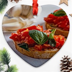 Beautiful Bruschetta - Italian Food Heart Ornament (two Sides) by ConteMonfrey