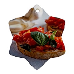 Beautiful Bruschetta - Italian Food Snowflake Ornament (two Sides) by ConteMonfrey