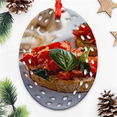 Beautiful Bruschetta - Italian Food Ornament (oval Filigree) by ConteMonfrey