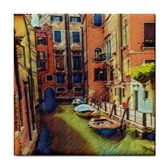 Venice Canals Art   Tile Coaster by ConteMonfrey