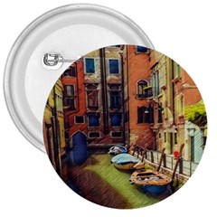 Venice Canals Art   3  Buttons by ConteMonfrey