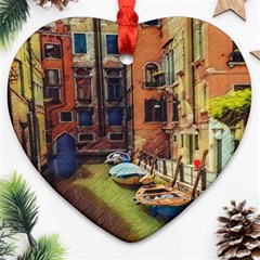 Venice Canals Art   Ornament (heart) by ConteMonfrey