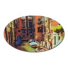 Venice Canals Art   Oval Magnet by ConteMonfrey