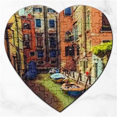 Venice Canals Art   Jigsaw Puzzle (heart) by ConteMonfrey