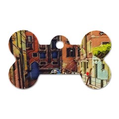 Venice Canals Art   Dog Tag Bone (one Side) by ConteMonfrey