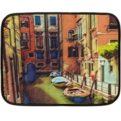 Venice Canals Art   Fleece Blanket (mini) by ConteMonfrey