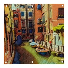 Venice Canals Art   Banner And Sign 3  X 3  by ConteMonfrey