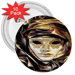 Artistic Venetian Mask 3  Buttons (10 Pack)  by ConteMonfrey