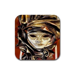 Artistic Venetian Mask Rubber Coaster (square) by ConteMonfrey