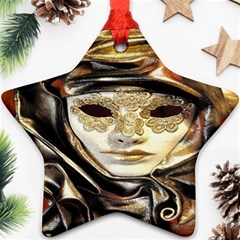 Artistic Venetian Mask Star Ornament (two Sides) by ConteMonfrey