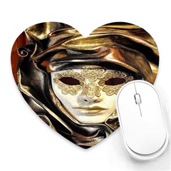 Artistic Venetian Mask Heart Mousepads by ConteMonfrey