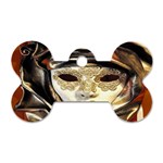 Artistic Venetian Mask Dog Tag Bone (Two Sides) Front