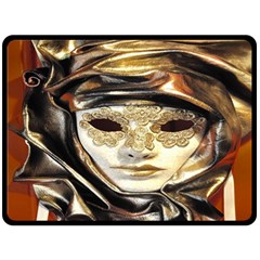 Artistic Venetian Mask Fleece Blanket (large)  by ConteMonfrey