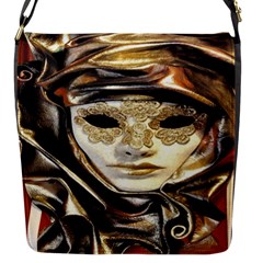 Artistic Venetian Mask Flap Closure Messenger Bag (s) by ConteMonfrey