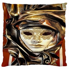 Artistic Venetian Mask Large Flano Cushion Case (one Side) by ConteMonfrey