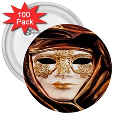 Venetian Mask 3  Buttons (100 Pack)  by ConteMonfrey