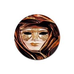 Venetian Mask Rubber Round Coaster (4 Pack) by ConteMonfrey