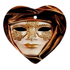 Venetian Mask Heart Ornament (two Sides) by ConteMonfrey