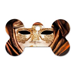 Venetian Mask Dog Tag Bone (two Sides) by ConteMonfrey