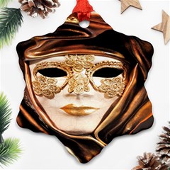 Venetian Mask Snowflake Ornament (two Sides) by ConteMonfrey