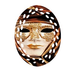 Venetian Mask Oval Filigree Ornament (two Sides) by ConteMonfrey