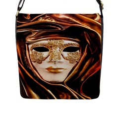 Venetian Mask Flap Closure Messenger Bag (l) by ConteMonfrey