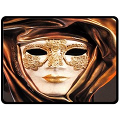 Venetian Mask Double Sided Fleece Blanket (large)  by ConteMonfrey