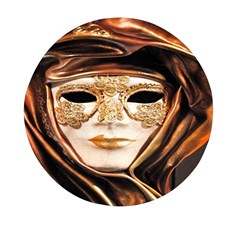 Venetian Mask Mini Round Pill Box