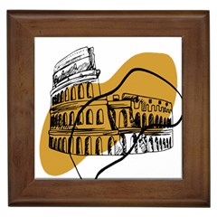 Colosseo Draw Silhouette Framed Tile by ConteMonfrey